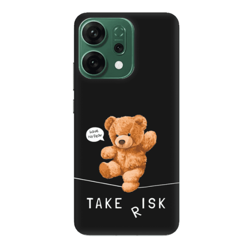 Oppo RENO 14 Take risk Black Colored Silicone TPU Θήκη